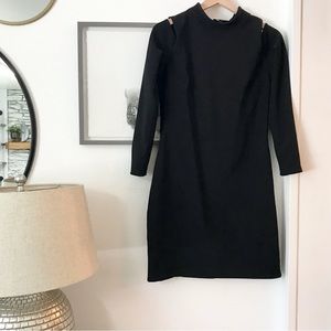 BLACK EXPRESS RIBBED DRESS